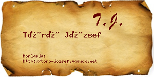 Törő József névjegykártya