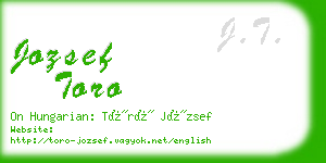 jozsef toro business card